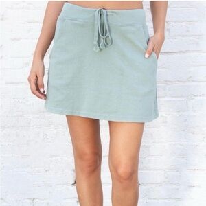 Brandy Melville Sage Green Drawstring mini Pocket Casual Travel Emmie Skirt